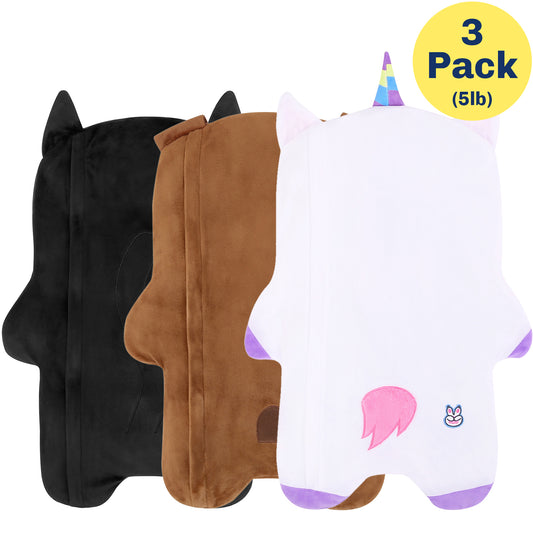 3 Pack - All 3 Peace Pets 5lb Weighted Lap Pads
