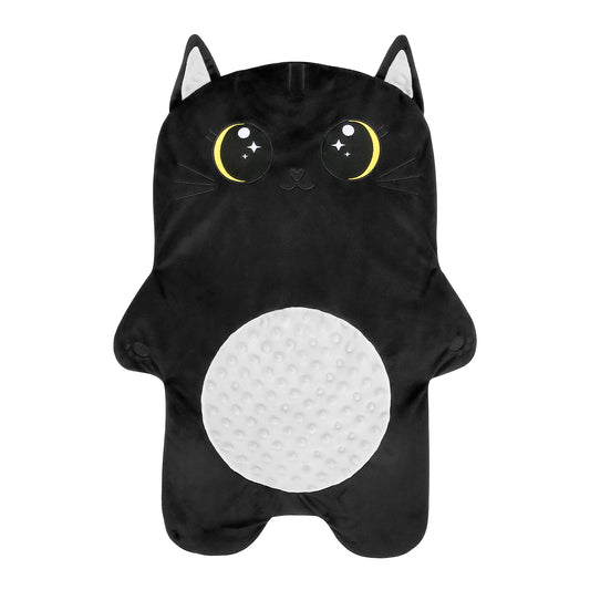 5lb Ehno - Black Cat Weighted Lap Pad Animal Front