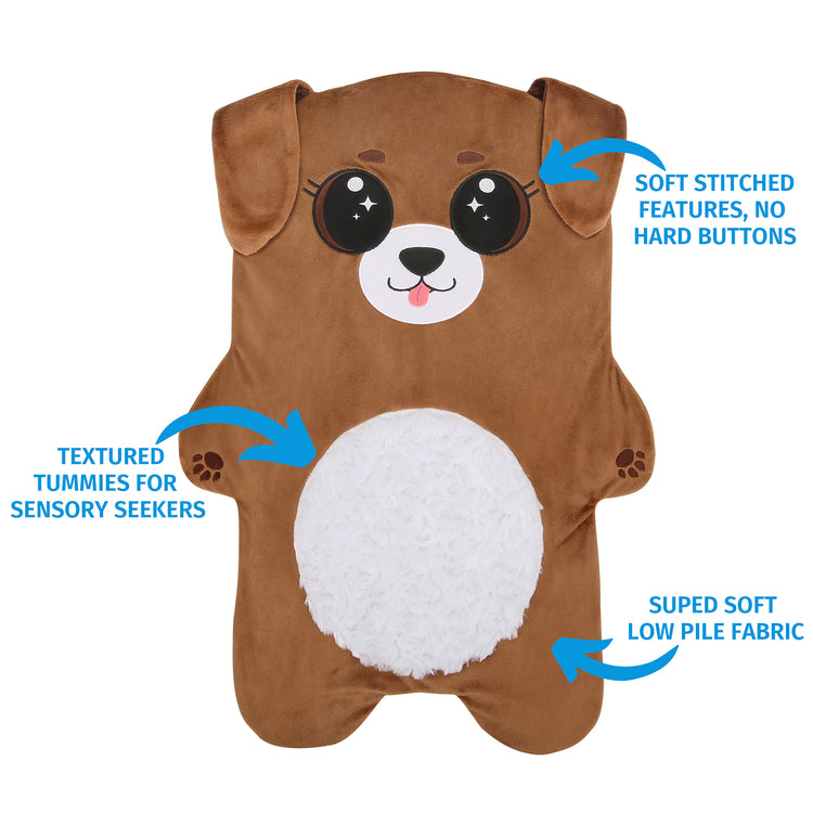 5lb Bayo - Brown Dog Weighted Lap Pad Animal Features