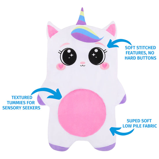 5lb Ace - Unicorn Weighted Lap Pad Animal Features